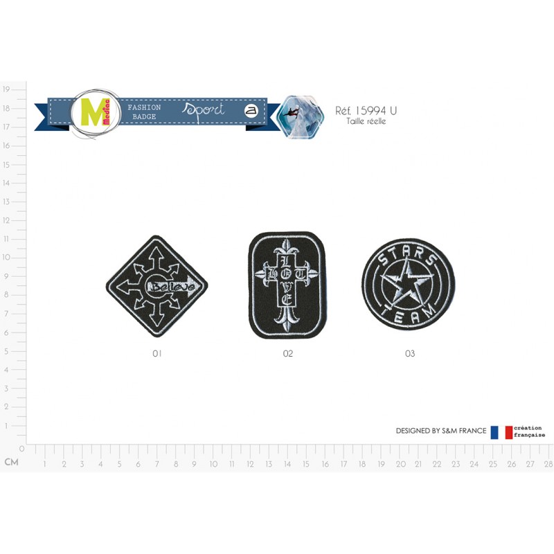 Stephanoise M15994 - M ECUSSON BELIEVE/LOVE/STARS