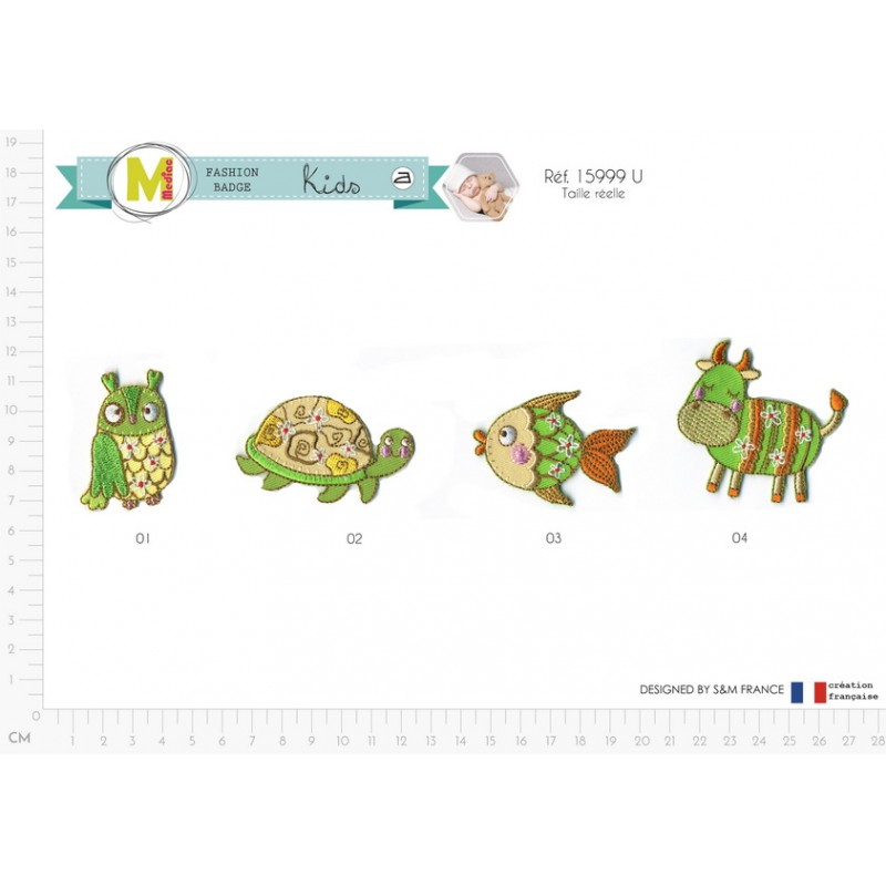 Stephanoise M15999 - M ANIMAUX VERTS FLEURIS