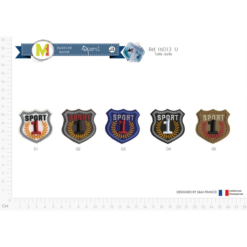 Stephanoise M16013 - S ECUSSON BLASON SPORT 4X4CM