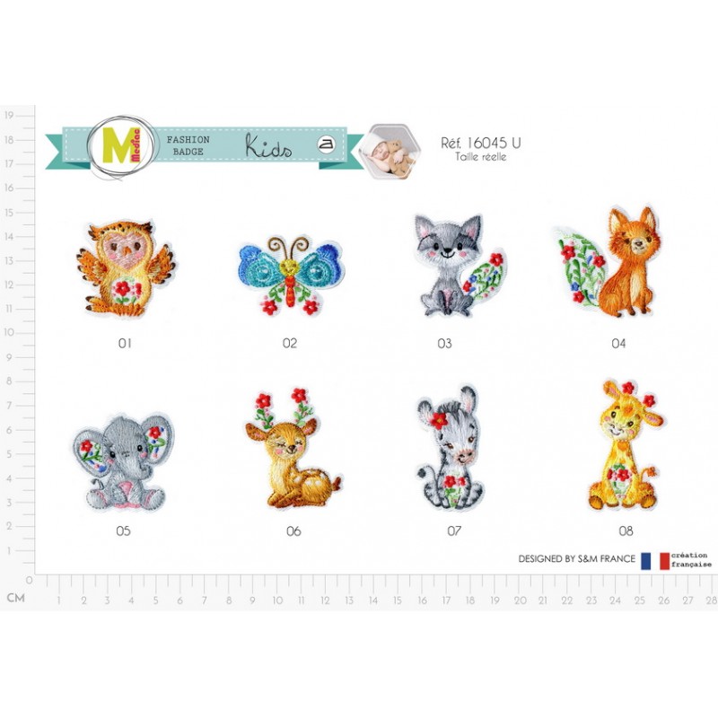 Stephanoise M16045 - M ECUSSON ANIMAUX FLEURS ROUGE