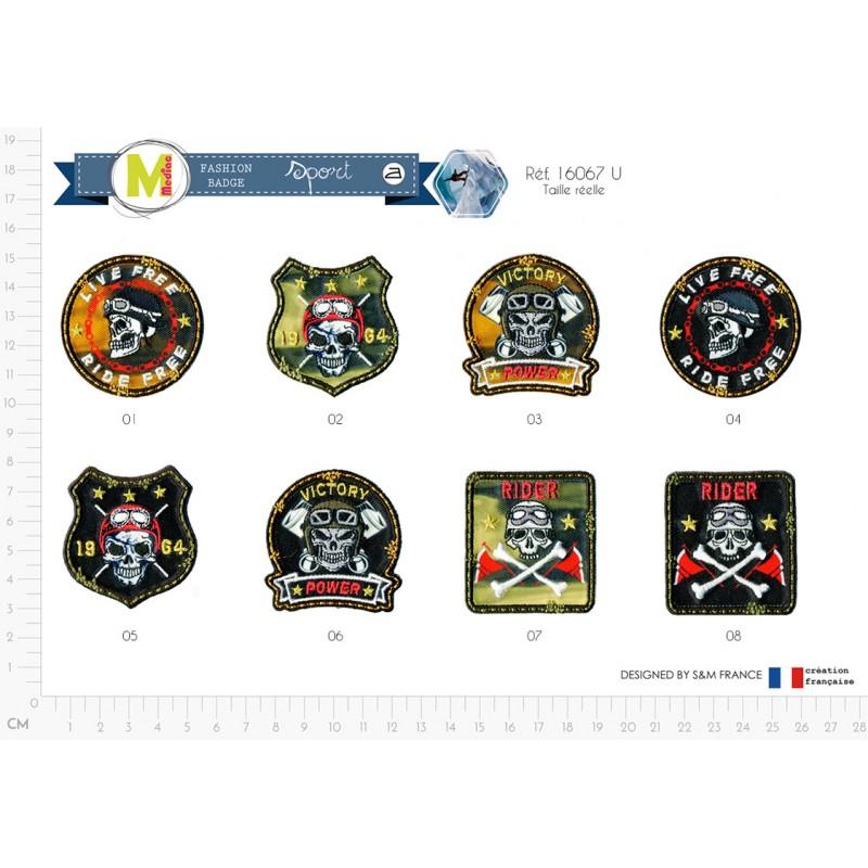 Stephanoise M16067 - M ECUSSON BLASON TETE DE MORT