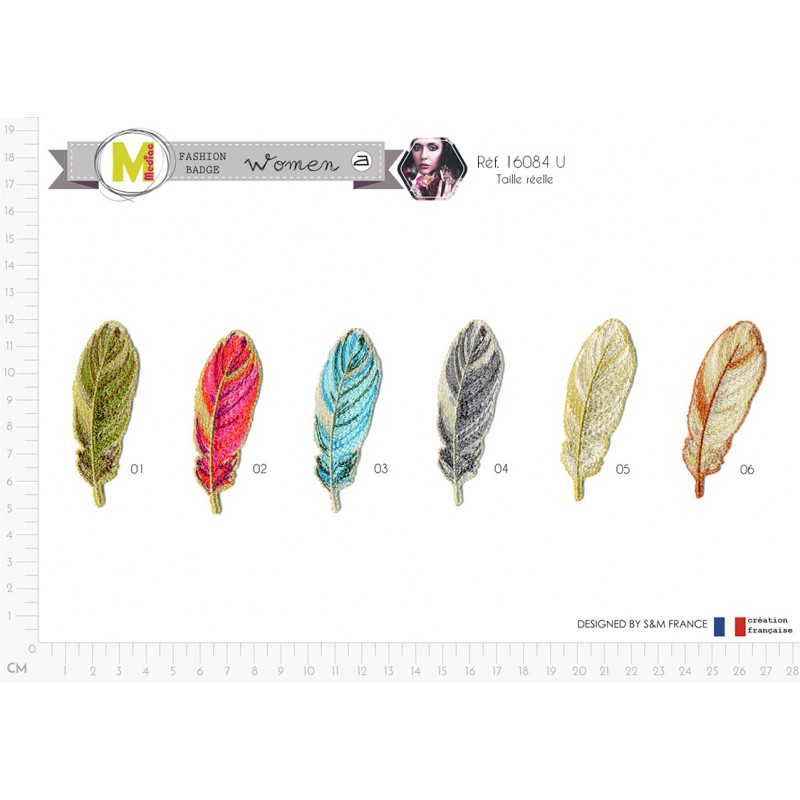 Stephanoise M16084 - M ECUSSON PLUMES DOREES 7X2CM