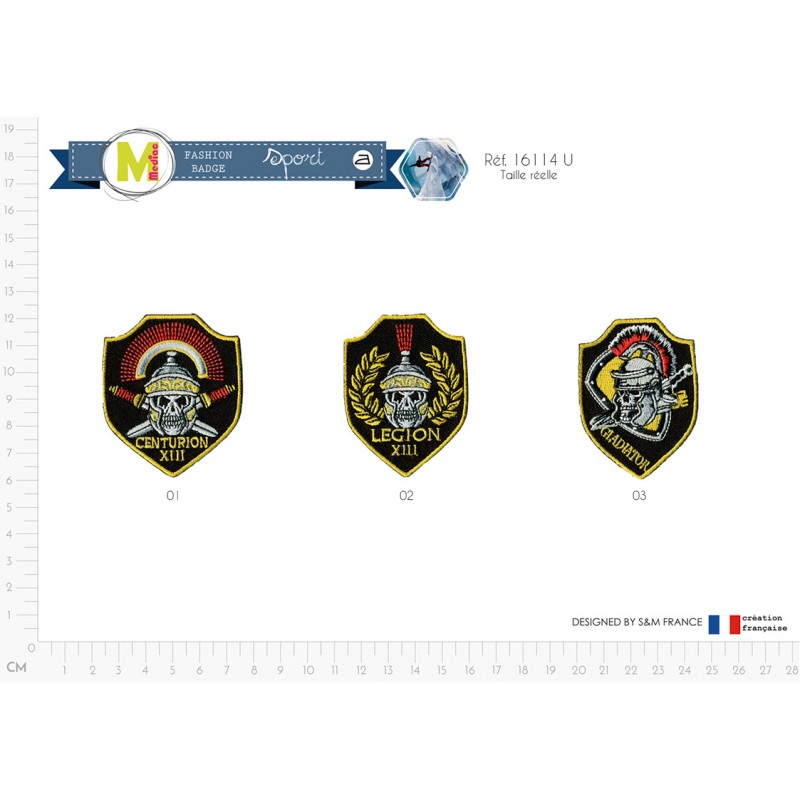 Stephanoise M16114 - M ECUSSON TETE DE MORT SOLDAT