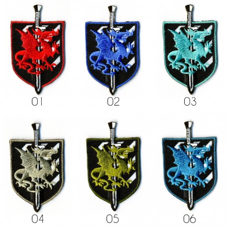 stephanoise M16154 - M ECUSSON BLASON DRAGON 6X3 5CM