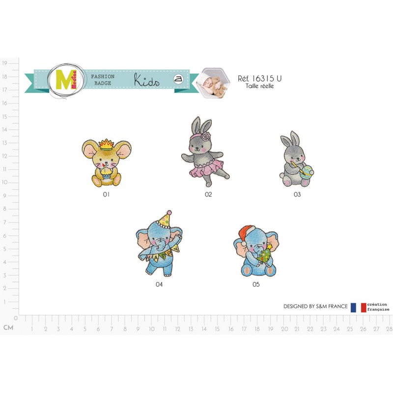 Stephanoise M16315 - S ECUSSON ANIMAUX MIGNONS