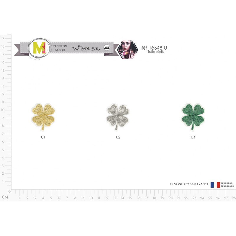 Stephanoise M16348 - S ECUSSON TREFLE BRILLANT