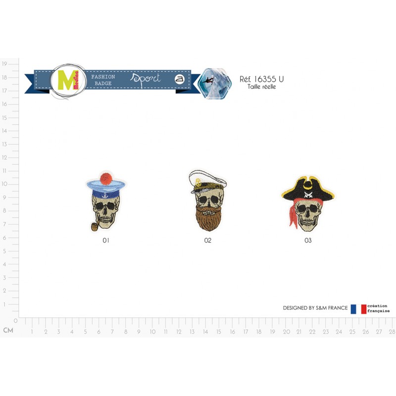 Stephanoise M16355 - M ECUSSON TETE DE MORT