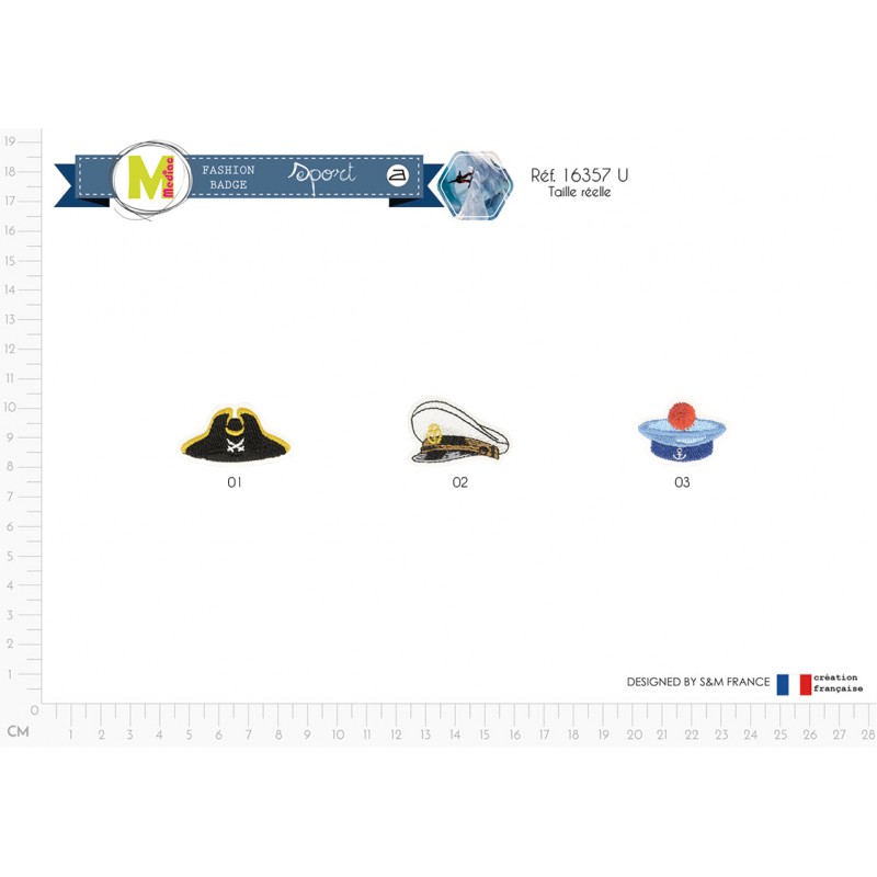 Stephanoise M16357 - S ECUSSON CHAPEAU MARIN