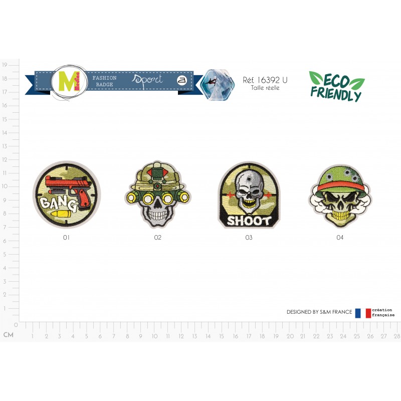 Stephanoise M16392 - M ECUSSON MILITAIRE LUMINISCENT