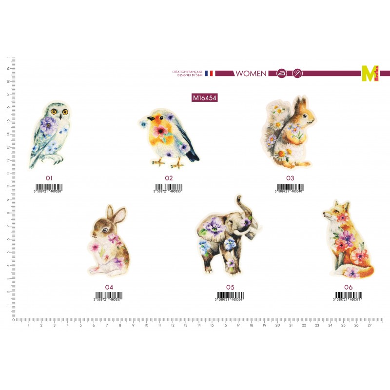 Stephanoise M16454 - M ECUSSON ANIMAUX FLEURIS