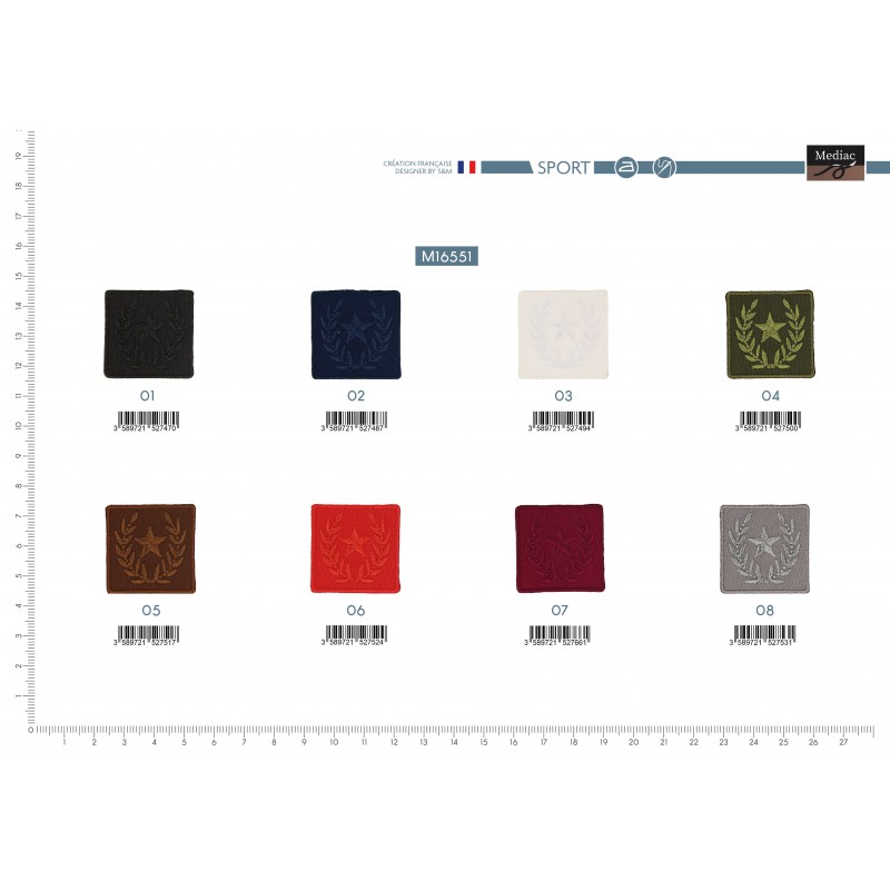 Stephanoise M16551 - S ECUSSON BADGE ETOILE LAURIER