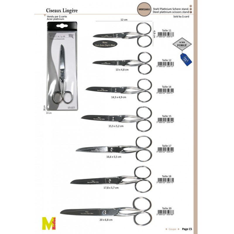 Stephanoise M166 - CISEAU LINGÈRE ACIER PLATINIUM