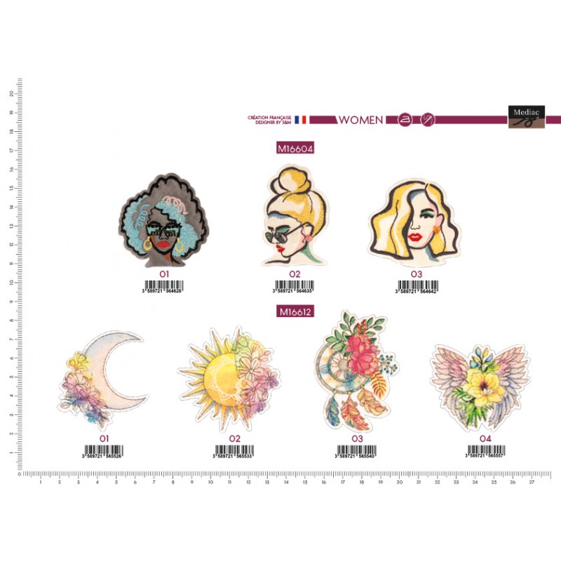 Stephanoise M16604 - S ECUSSON PORTRAIT DE FEMMES