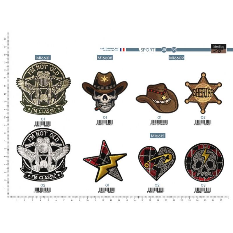 Stephanoise M16608 - M ECUSSON TETE DE MORT COWBOY