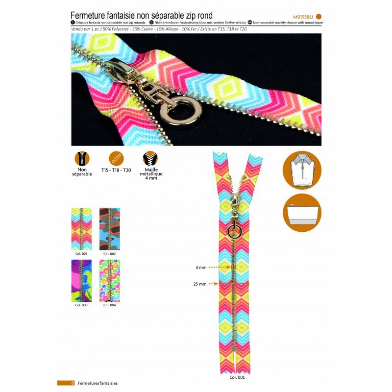 Stephanoise M1938 - FERMETURE FANTAISIE ZIP ROND