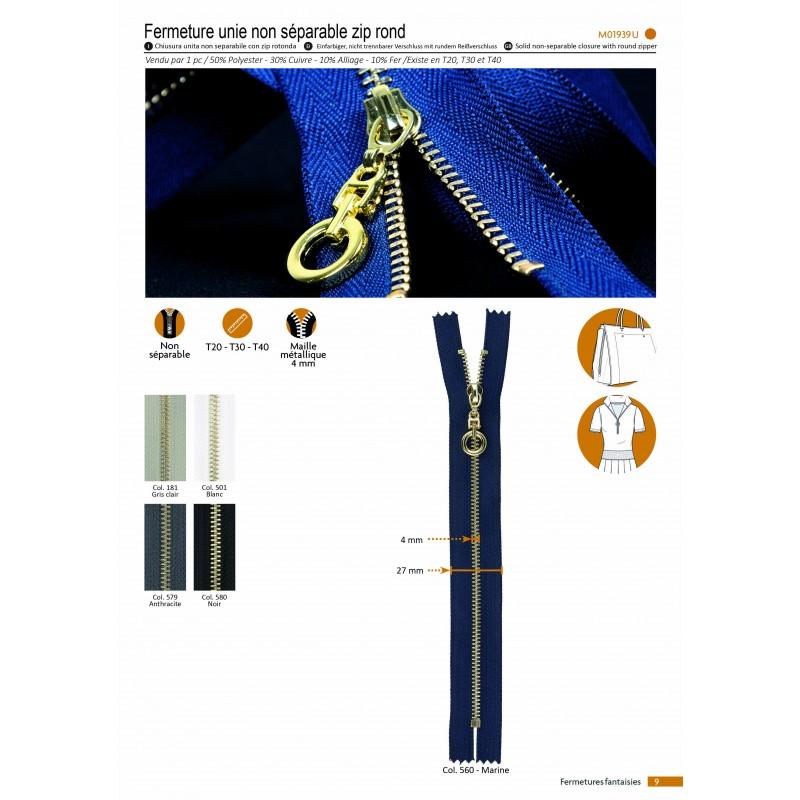 Stephanoise M1939 - FERMETURE UNIE ZIP ROND