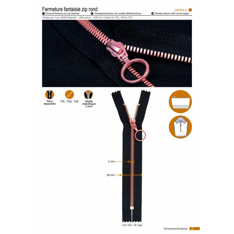 Stephanoise M1955 - FERMETURE FANTAISIE ZIP ROND