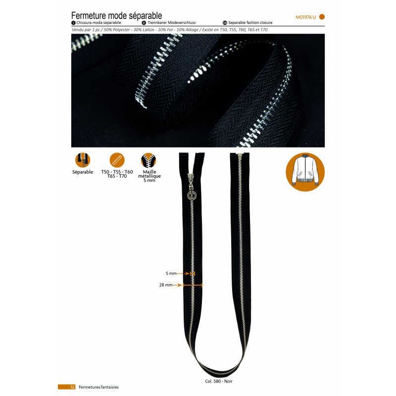 Stephanoise M1976 - FERMETURE MODE SEPARABLE