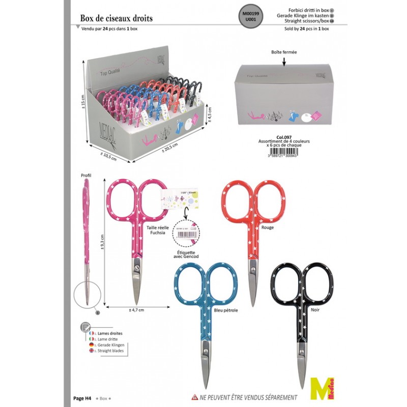 Stephanoise M199T1 - CISEAUX BOUTS RONDS PLV