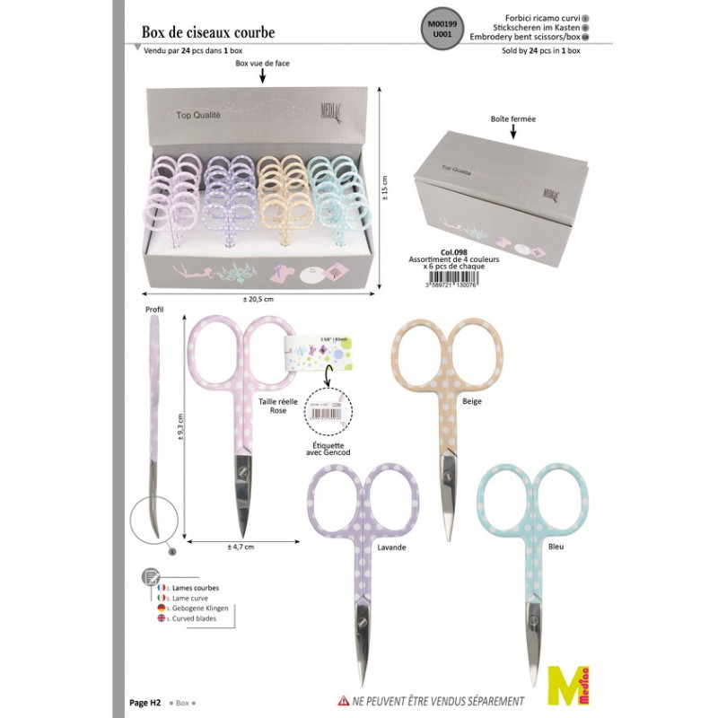 Stephanoise M199T1 - CISEAUX BOUTS RONDS PLV