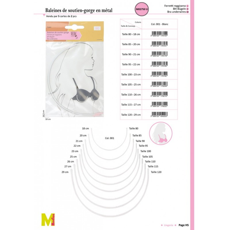 Stephanoise M2750 - BALEINES SOUTIEN GORGE*2P