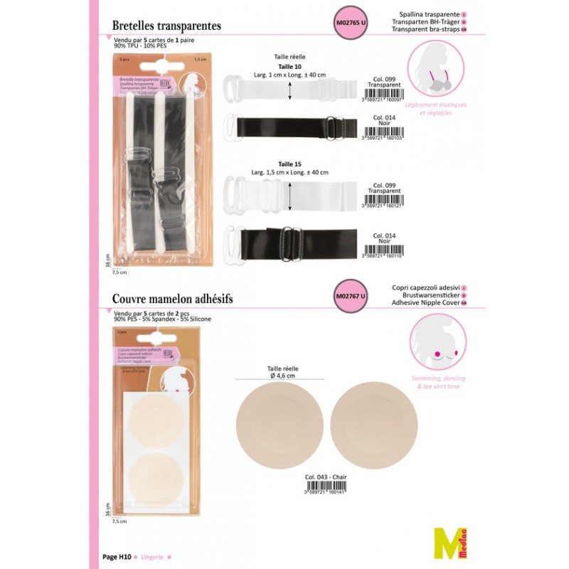 Stephanoise M2765 - BRETELLE TRANSPARENTE*2PC