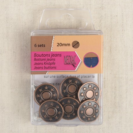 stephanoise M283 - BOUTONS JEANS 20MM*6 SETS