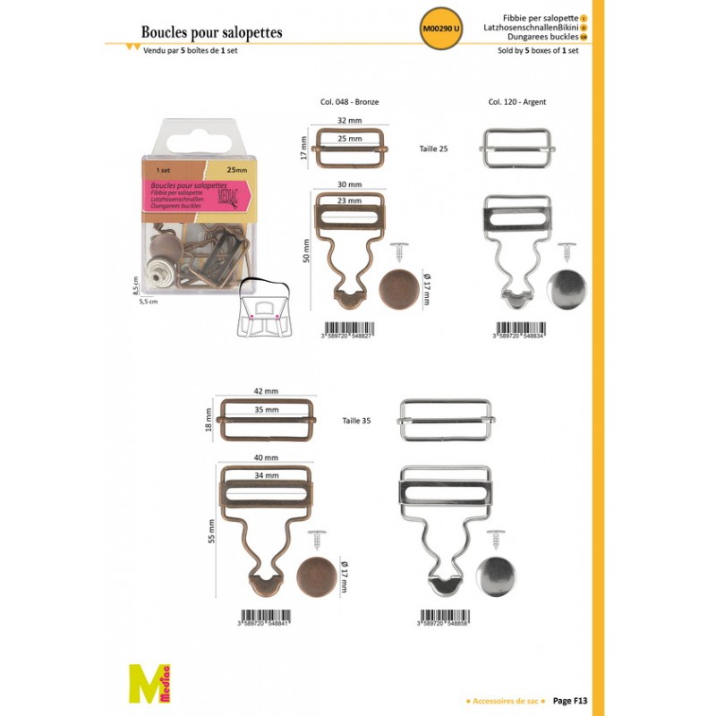 Stephanoise M290 - BOUCLES SALOPETTES 1PAIRE