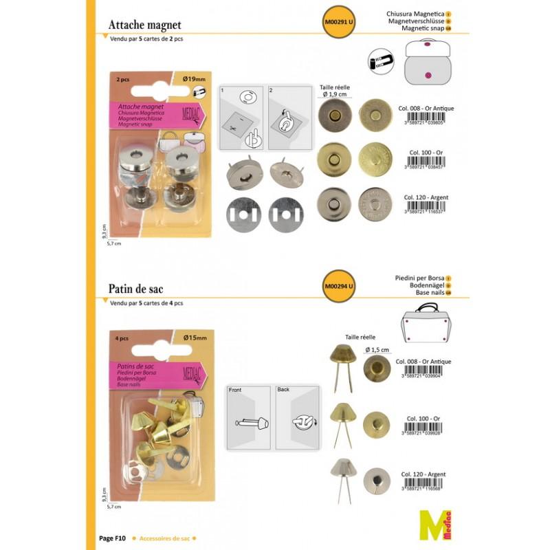 Stephanoise M291 - FERMOIR MAGNET A RIVETS*2