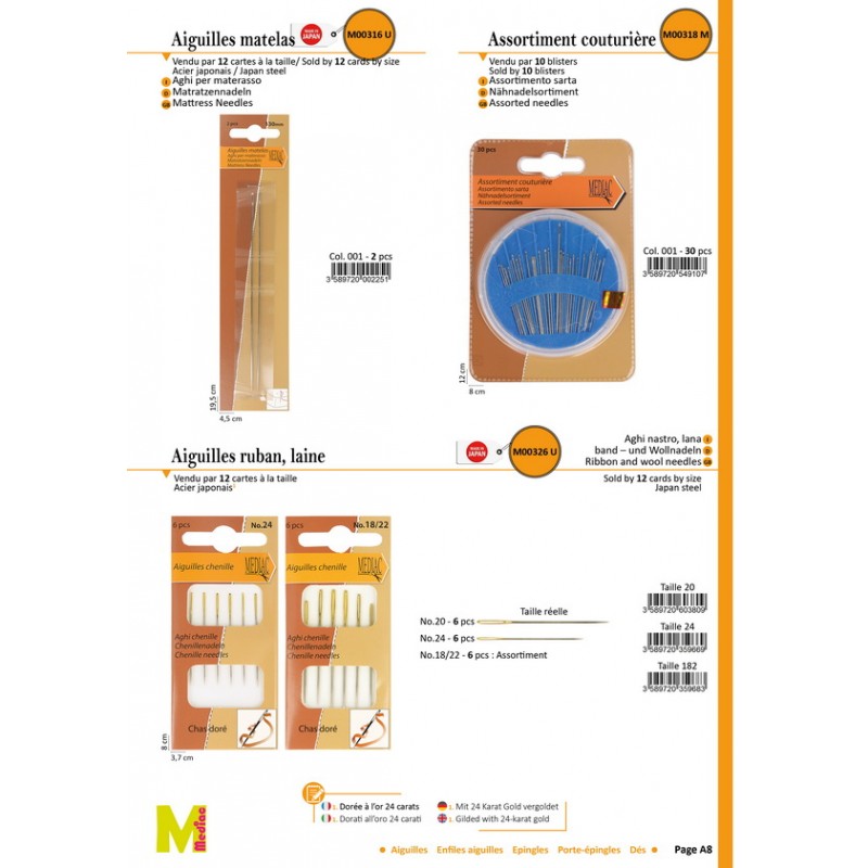 Stephanoise M316 - AIGUILLES MATELAS *2 PC