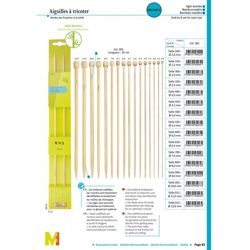 Stephanoise M329 - AIGUILLE A TRICOTER BAMBOU