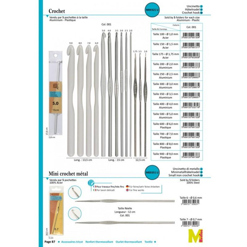 Stephanoise M351 - CROCHET METAL TRAVAUX FINS 0 6M