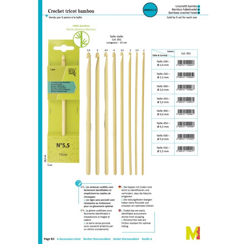 Stephanoise M352 - CROCHET TRICOT BAMBOU 15 CM