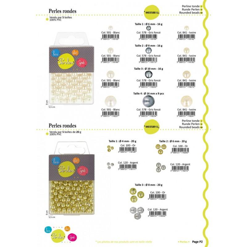 Stephanoise M3588 - PERLES RONDES 10MM*16G