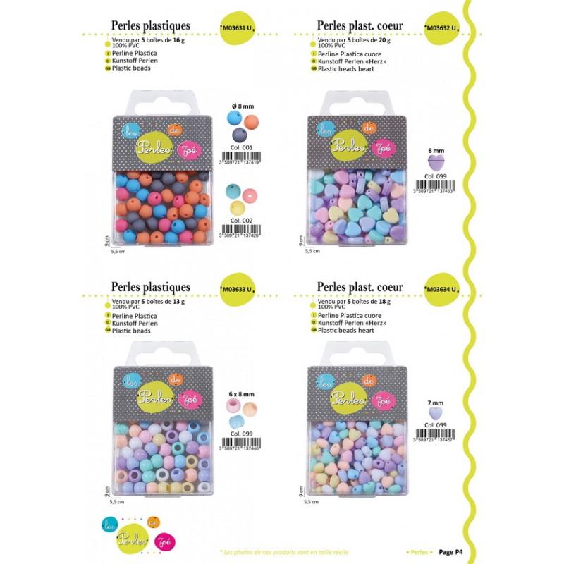 Stephanoise M3632 - PERLES PLASTIQUE COEUR *20GR