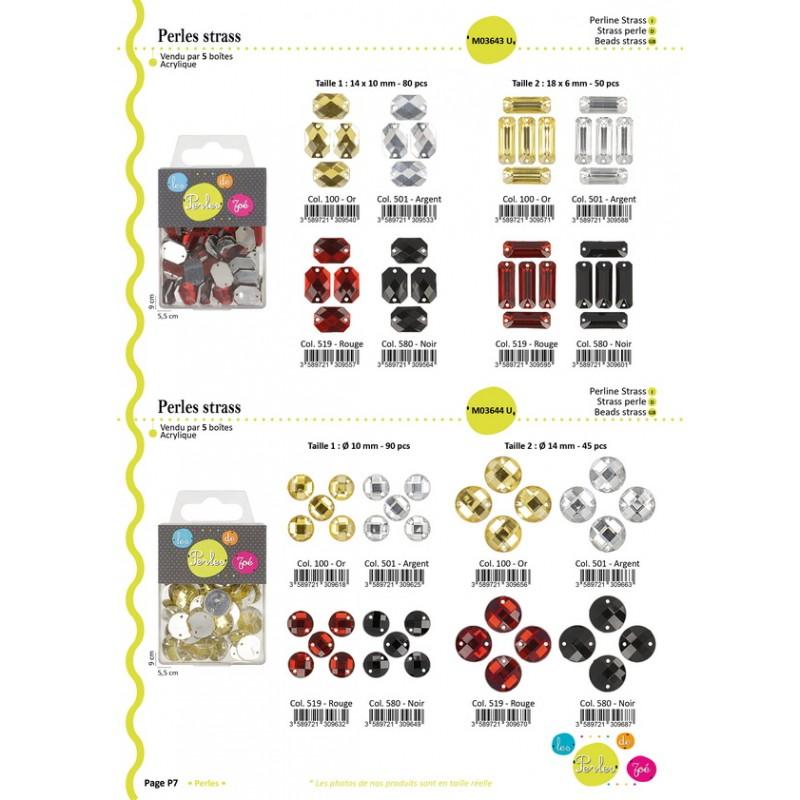 Stephanoise M3644 - PERLES STRASS *90PCS 10MM