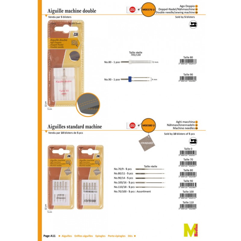 Stephanoise M380 - AIGUILLE MACHINE STANDARD 705/130