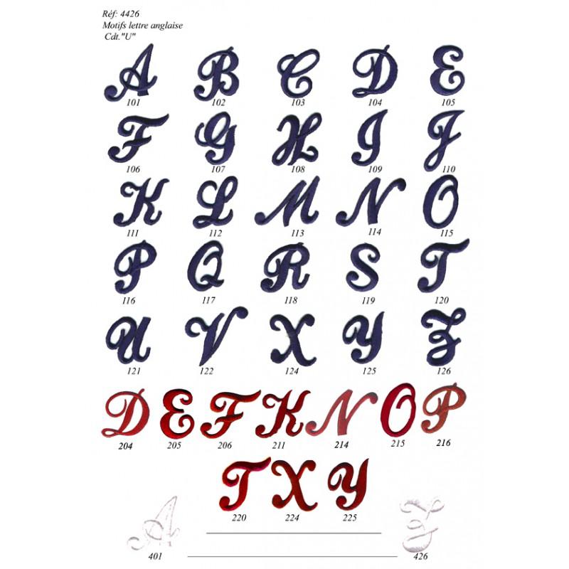 Stephanoise M4426 - S ECUSSON LETTRES ANGLAISES