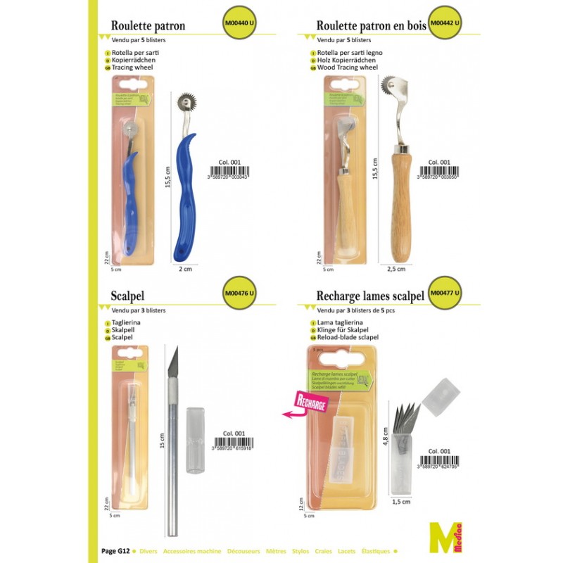 Stephanoise M477 - RECHARGE LAMES SCALPEL*5P