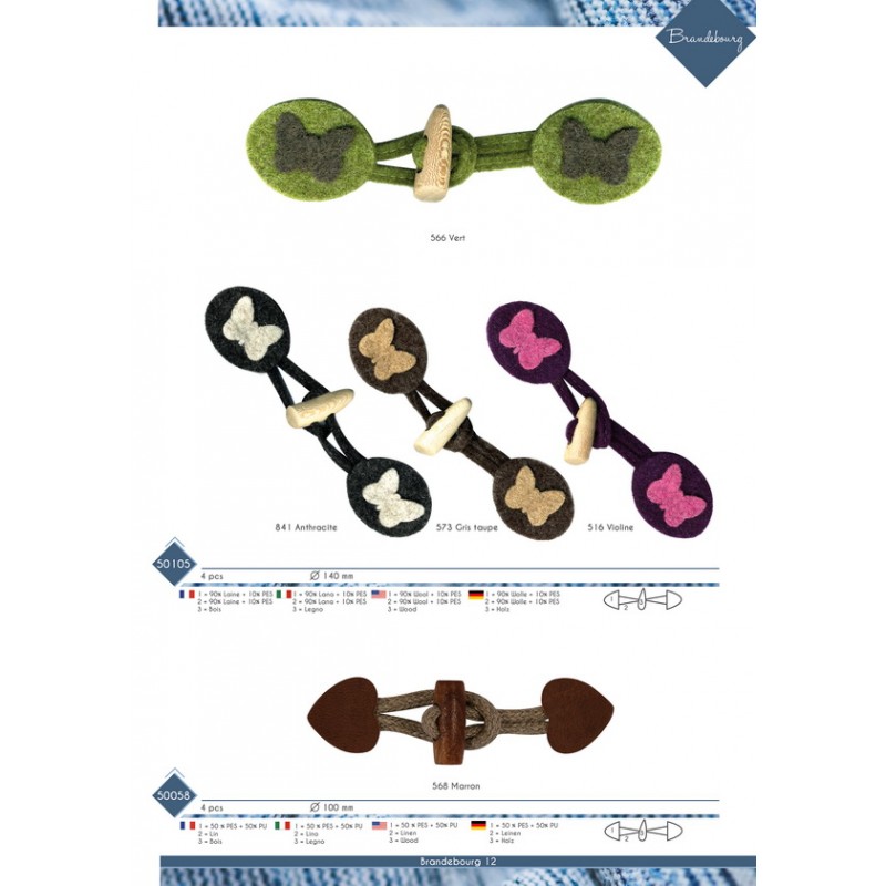 Stephanoise M50105 - BRANDEBOURG PAPILLON FEUTRINE