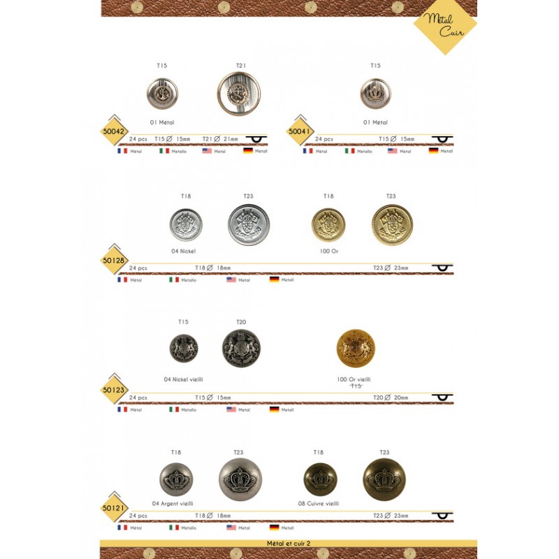 Stephanoise M50128 - BOUTON METAL BLASON