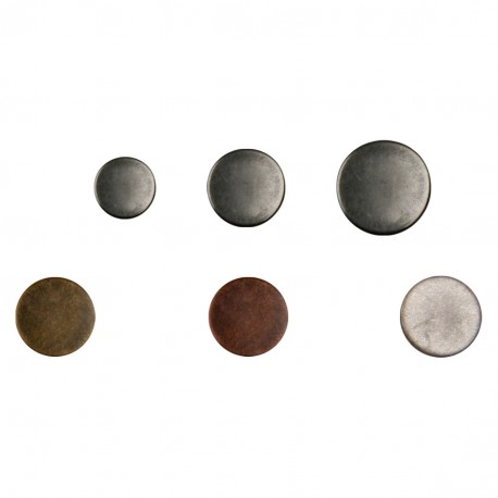 stephanoise M50143 - BOUTON METAL BROSSÉ ROND