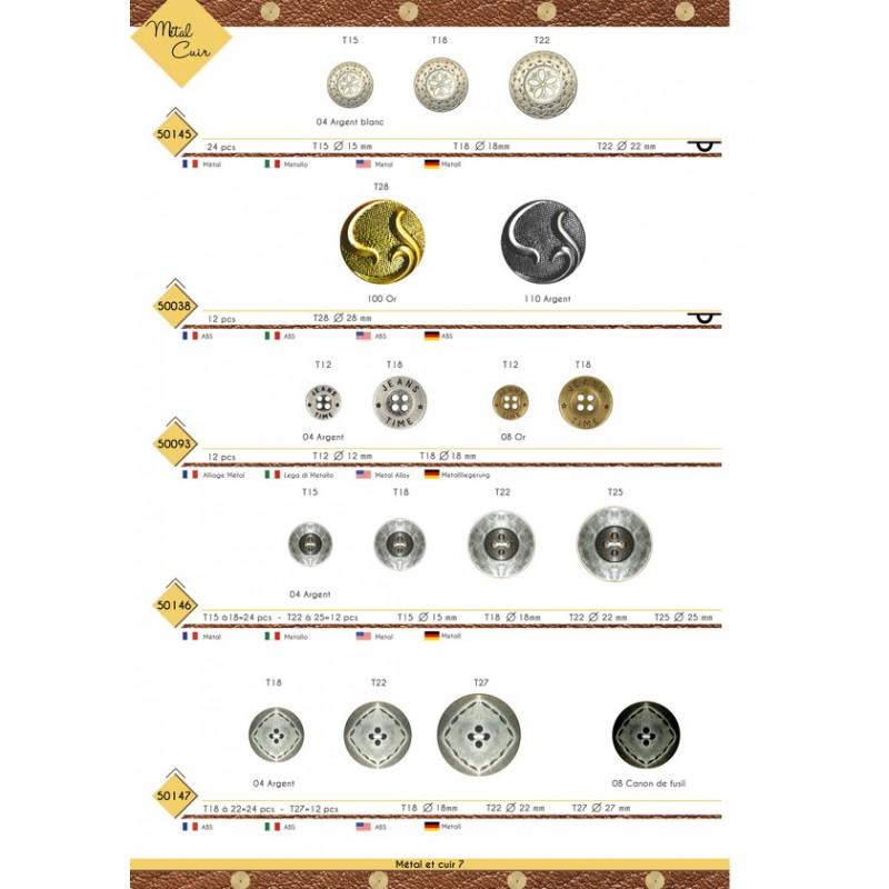 Stephanoise M50146 - BOUTON METAL 4 TROUS