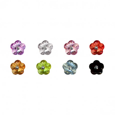 stephanoise M50178 - BOUTON FLEUR "CRYSTAL" +STRAS
