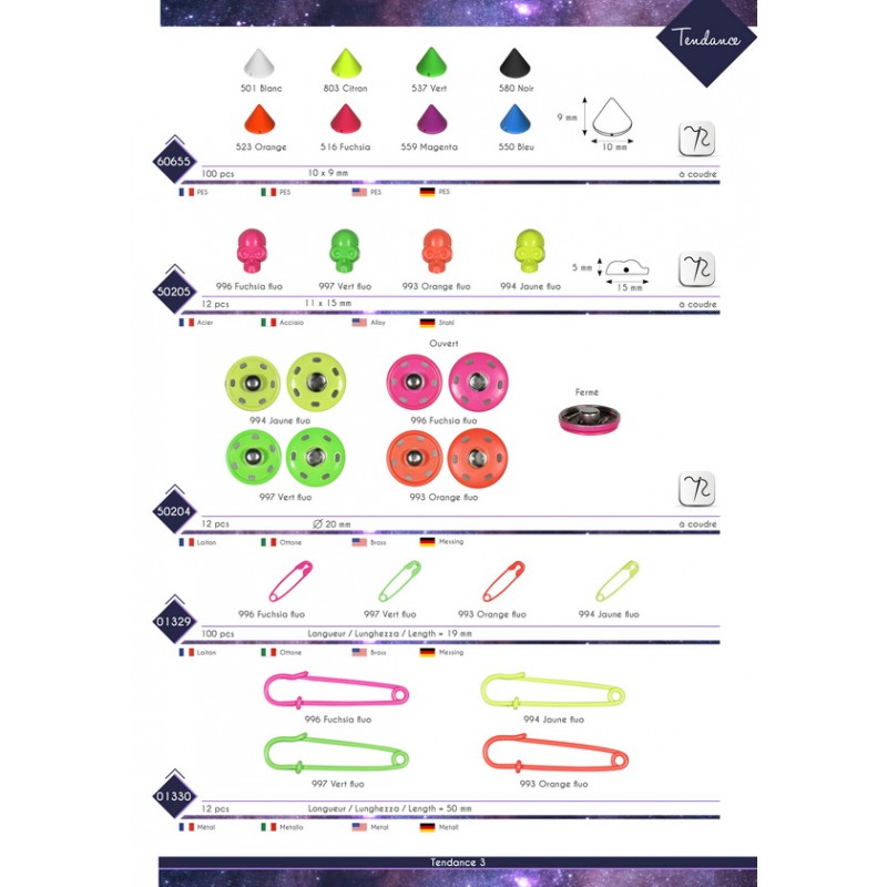 Stephanoise M50204 - BOUTON FLUO