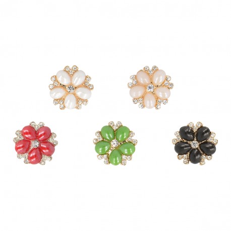 stephanoise M50224 - BOUTON FLEUR PERLE