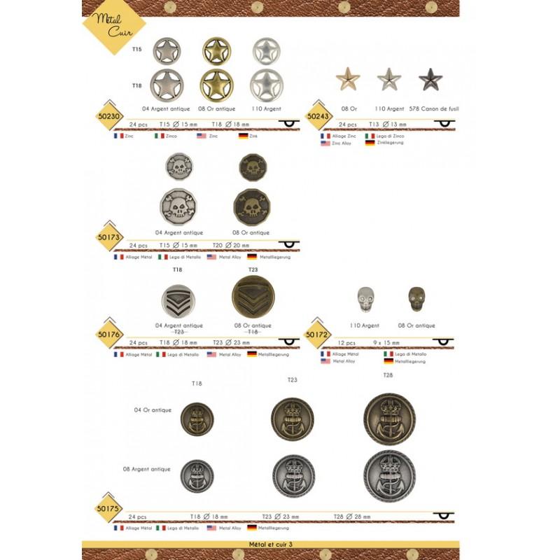 Stephanoise M50230 - BOUTON ROND CENTRE ÉTOILE