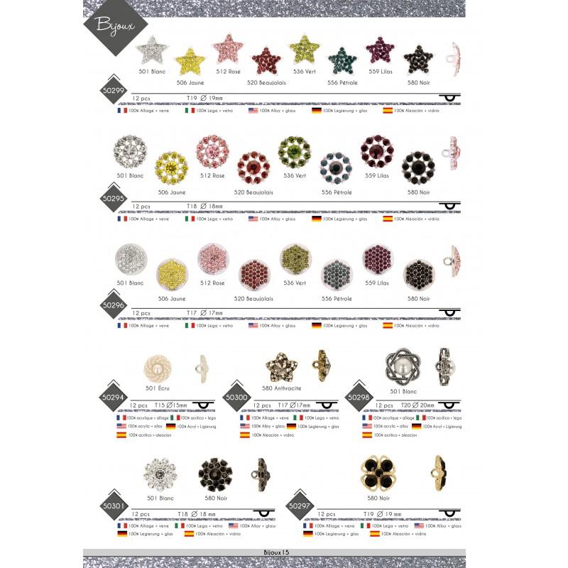 Stephanoise M50300 - BOUTON ETOILE STRASS