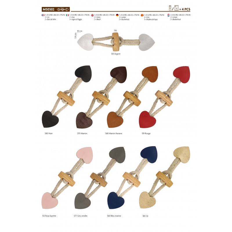 Stephanoise M50302 - BRANDEBOURG COEUR SIMILI