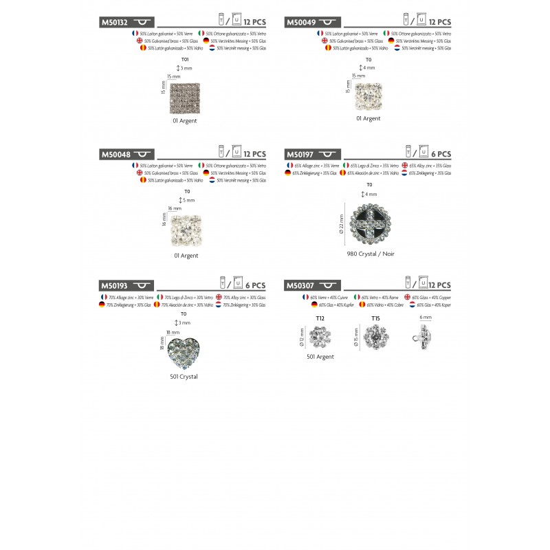 Stephanoise M50307 - BOUTON STRASS